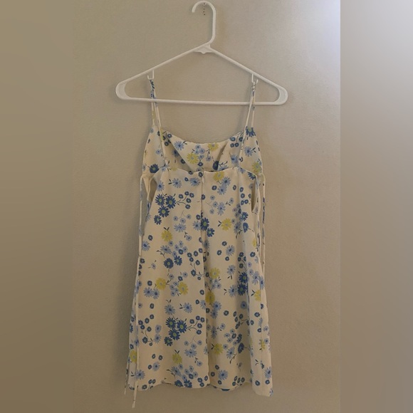 Zara NEW Multicolor Floral Linen Blend Adjustable Straps Mini Dress Size XS - Picture 4 of 13